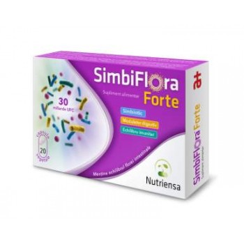 SimbiFlora Forte, 20 capsule vegetale, Antibiotice SA