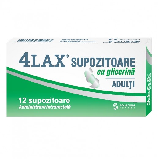 4 Lax Supozitoare cu glicerina adulti x 12 sup (solacium)