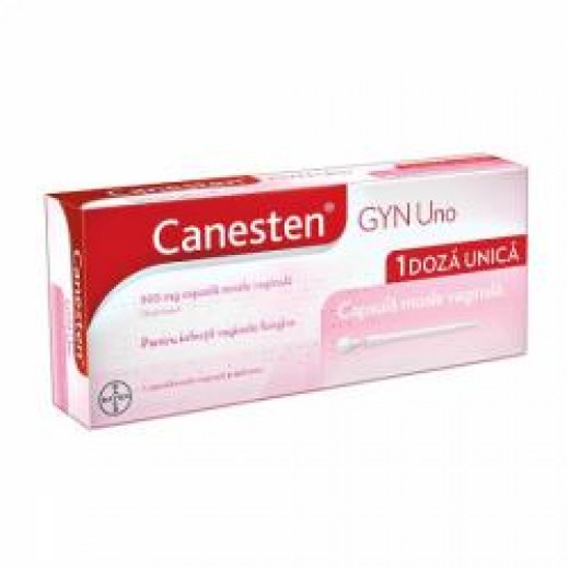 Canesten  Gyn Uno  500 mg x 1 capsula moale vaginala, Bayer