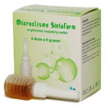 Microclisme pentru adulti cu musetel, glicerina si nalba, 6 bucati, Sintofarm