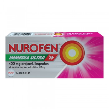 Nurofen Immedia Ultra 400 mg, 24 drajeuri, Reckitt Benckiser Healthcare