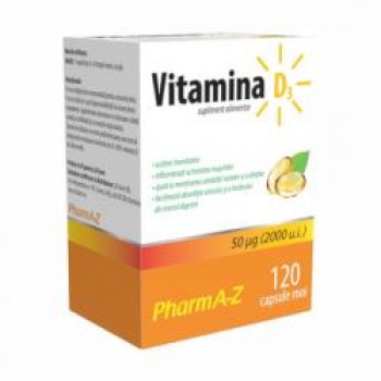 Vitamina D3 2000 UI x 120 cp. moi, PharmA-Z