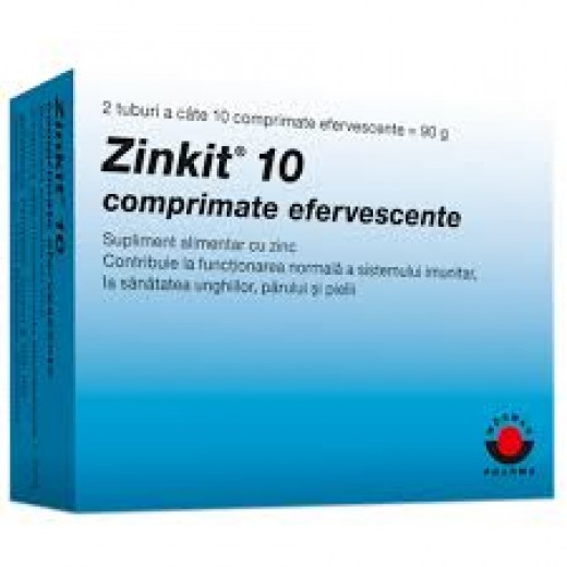 Zinkit 10 mg x 20 cp.efervescente, Worwag Pharma